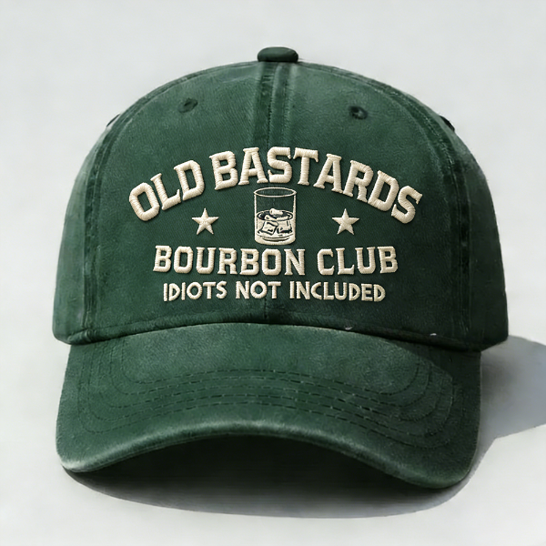 Old Bastards Bourbon Club Idiots Not Included Embroidery Cap